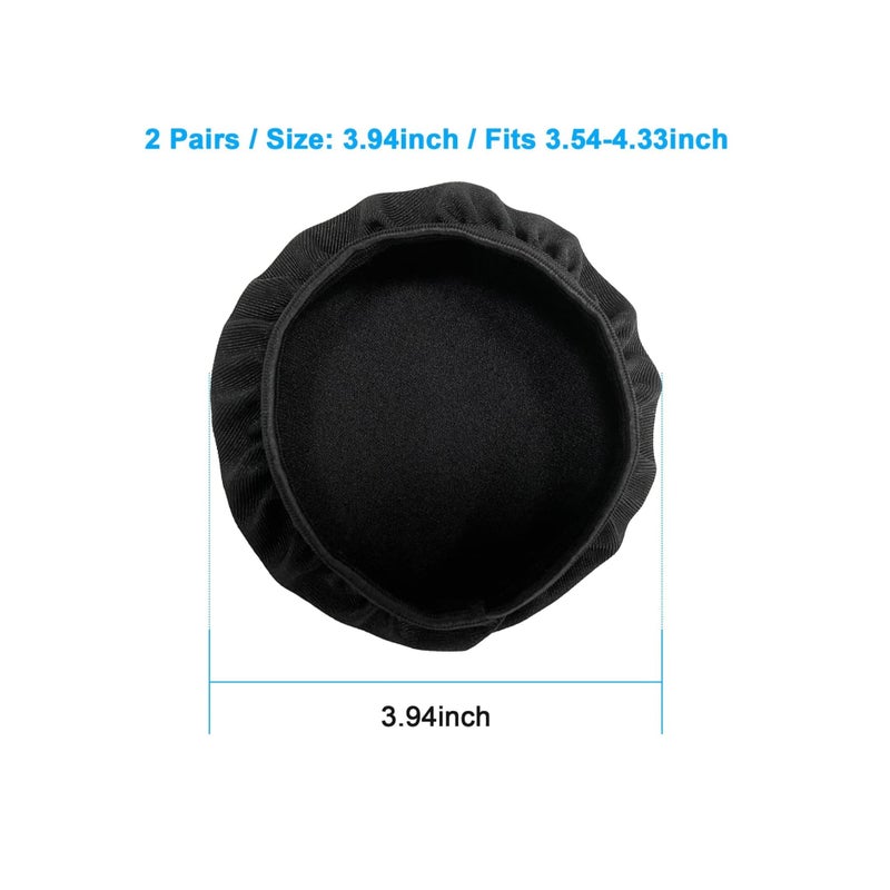 Barakah 4Pcs Headphone Ear Pads Covers, Washable Sanitary Ear Pad, Stretchable Fabric Headphone Covers for Gym, Training, Aviation, Racing, Gaming Over The Ear Headphones, Fit 3.5" - 4.3" Ear Pads - Image 3