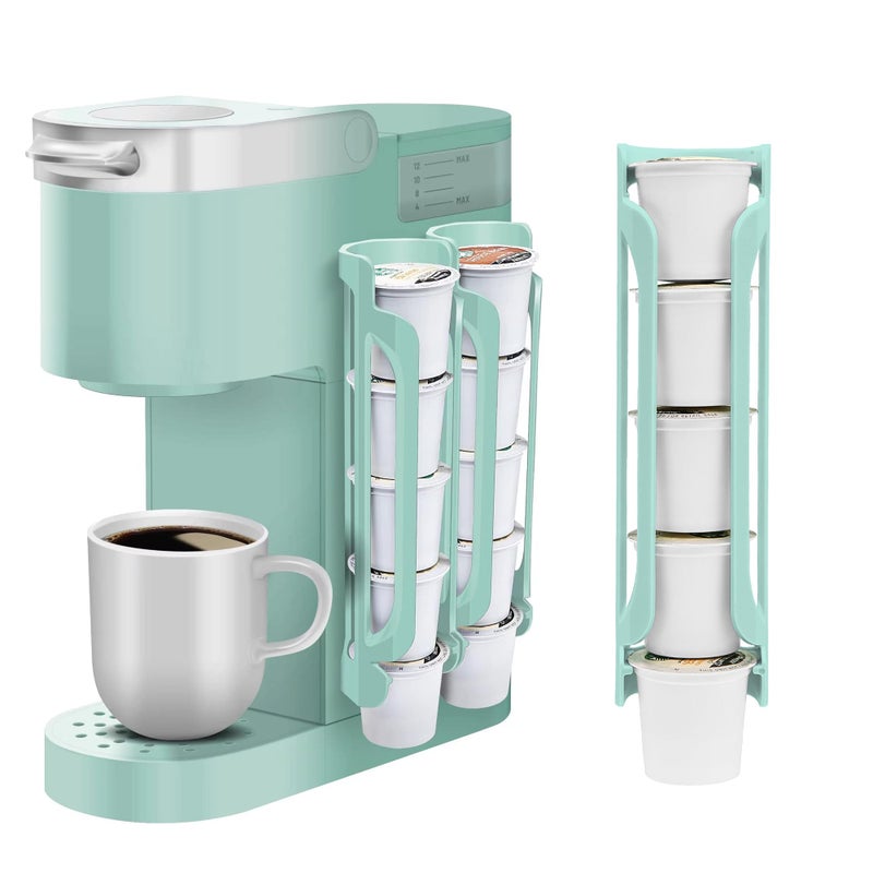 K Cup Holder for Keurig Coffee Pod Holder for Counter Small Space Kcup holders for Wall Mount 2 Oasis Blue