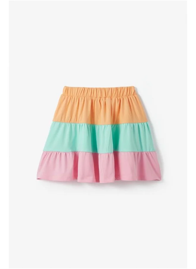 JUNE June Tshirt - Skirt Set White - Multicolor
