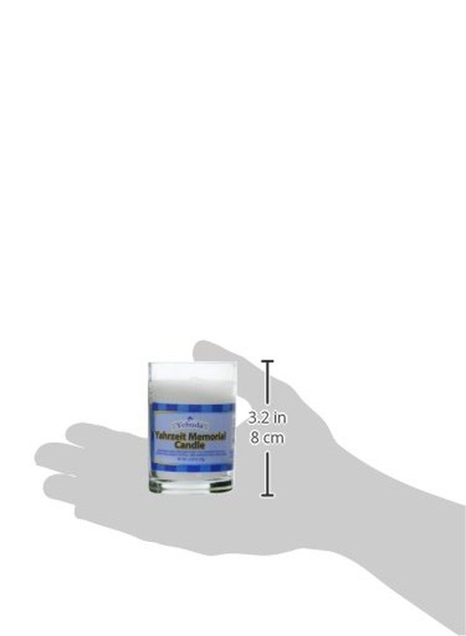 Yehuda Matzo Yahrzeit Memorial Candle, White - Image 3