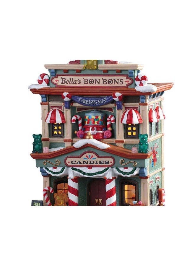 Lemax 95509 Bella's Bon Bons, New 2019 Caddington Village Collection, Porcelain Colorful Decorated Miniature Lighted Building, X'mas Decor/Gift/Collectible, On/Off Switch, 7.95" x 5.59" x 4.33" - Image 2
