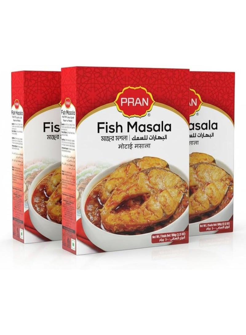 PRAN Fish Masala Mix 100 gm, 3-Pack