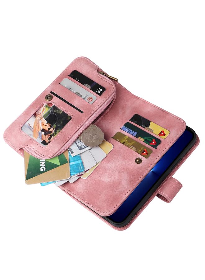 S-TOP Case For iPhone 11 Pro Max Multifunctional Card Slot Zipper Wallet Flip Leather Phone Case - Image 4