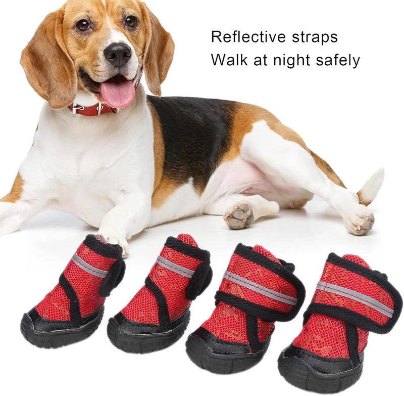 Adjustable Anti - Slip Dog Boots for Small Medium and Large Dogs, Outdoor Pet Shoes with Reflective Straps and Rubber Sole for Wet Floors and Rainy Days (70 Yards) - Image 5