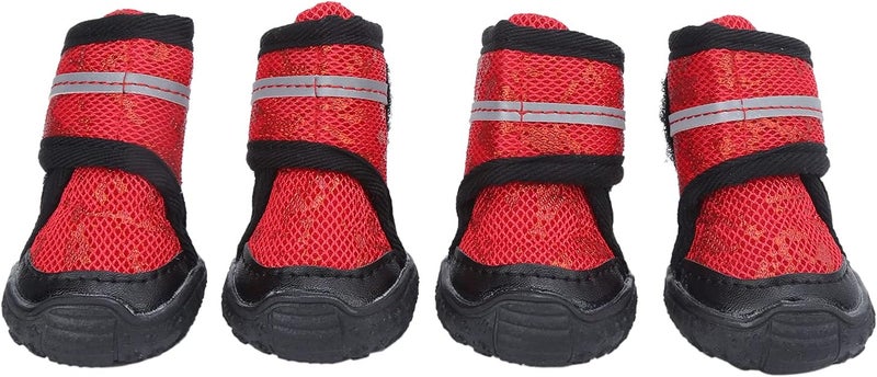 Adjustable Anti - Slip Dog Boots for Small Medium and Large Dogs, Outdoor Pet Shoes with Reflective Straps and Rubber Sole for Wet Floors and Rainy Days (70 Yards) - Image 1