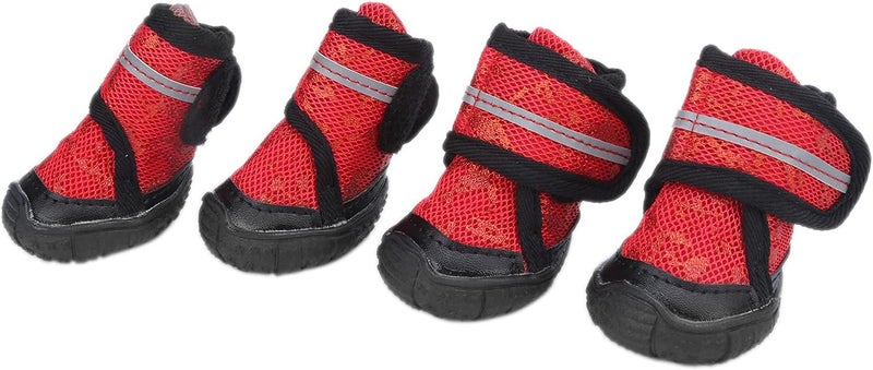Adjustable Anti - Slip Dog Boots for Small Medium and Large Dogs, Outdoor Pet Shoes with Reflective Straps and Rubber Sole for Wet Floors and Rainy Days (70 Yards) - Image 2