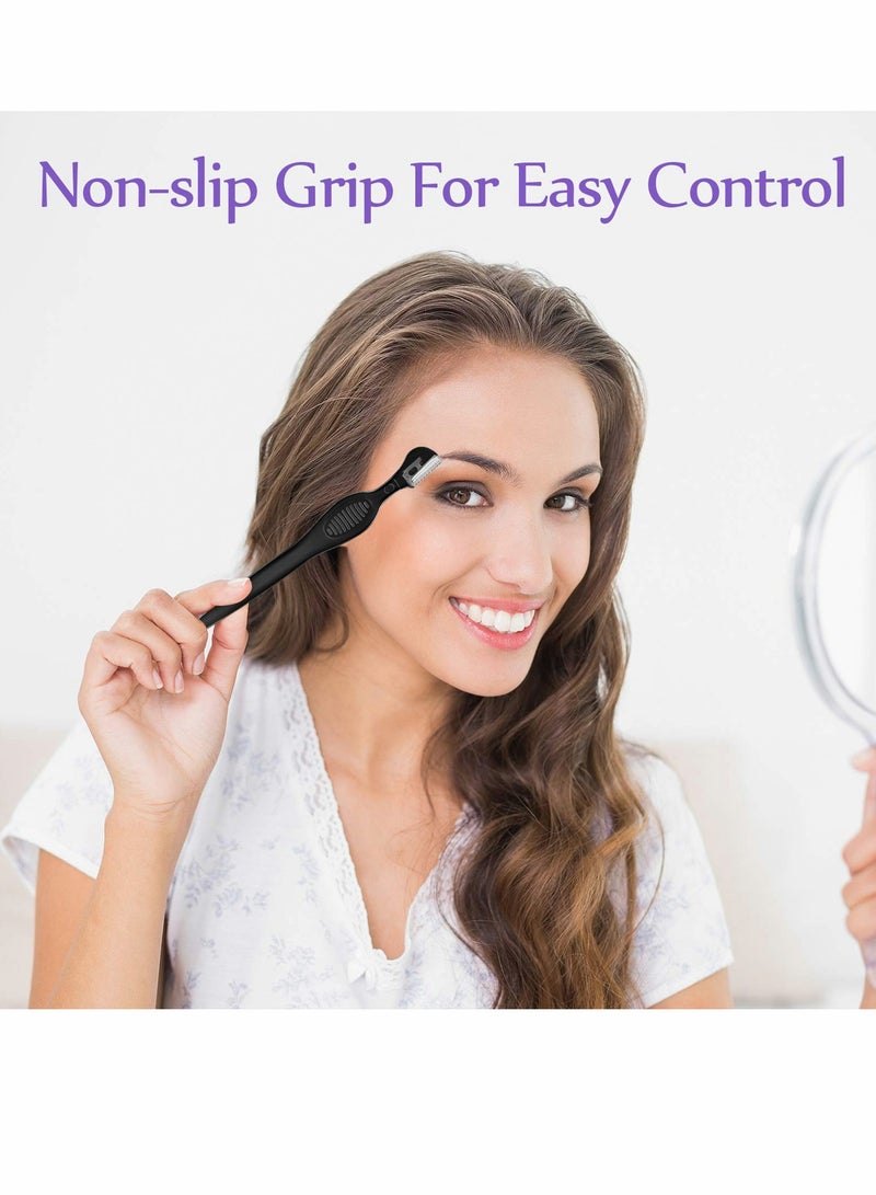 Zikra Eyebrow Trimmer Razor, Multifunctional Stainless Steel Blade Facial Trimmer, Epilator for Men and Women Facial (21 Pcs, Black) - Image 4
