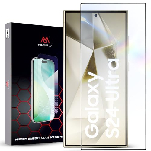 Mr Shield Mr.Shield Top-Notch HD+ Tempered Glass Screen Protector Guard for Samsung Galaxy S24 Ultra - 9H Hardness, Military Grade Protection, Easy Installation kit - Image 1