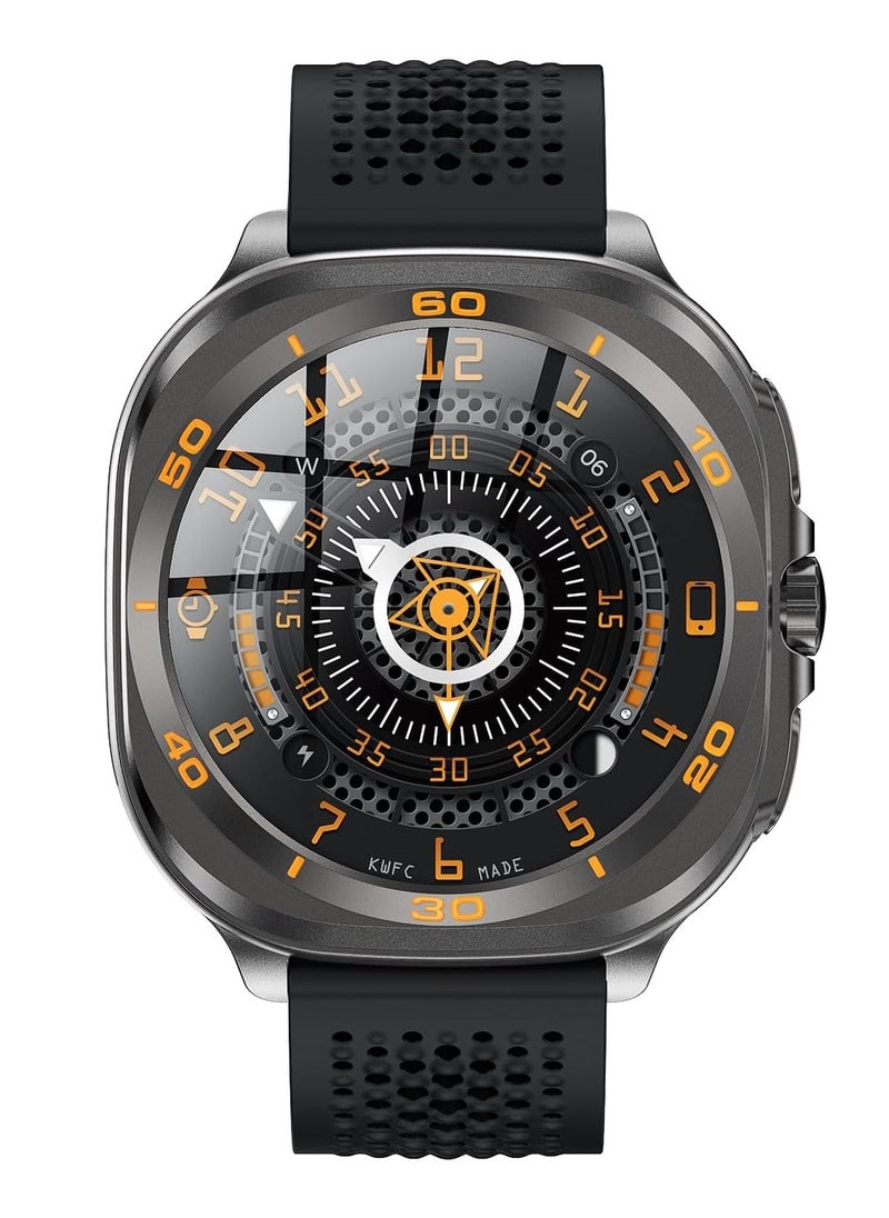 SWISS MILITARY - Swiss Military DOM7 Smartwatch 1.43" AMOLED, Bluetooth Calling, Multi Language, Health & Sports Tracking, Wireless Charging, 7 Days Battery, IP67, iOS/Android Compatible, Gun Metal Frame & Black Strap - Image 1