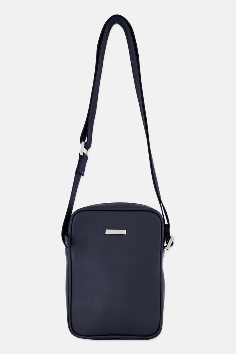 CERRUTI 1881 Men Brand Logo Cross Body Bag, Dark Navy  - Image 1