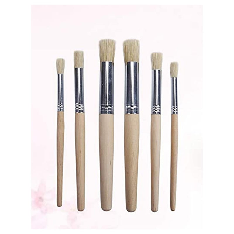Zikra Acrylic Paint Brush, Chalk Brushes, Painting Brush, Round Chalk Paint Brushes Paint Chip Brushes Painting Brushes with Wood Handle for Acrylic Watercolor Oil Painting - Image 4