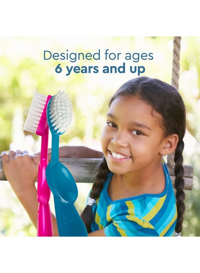 Radius Kidz Toothbrush Children's Right Hand BPA Free ADA Accepted Designed to Clean Teeth & Gums for Children 6 Years & Up - Assorted Colors - Pack of 6 - Image 3