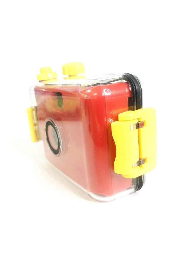 Red Yellow Shell Ins Film Camera Retro Film Can Take Pictures Waterproof Camera For Best Friend Special Birthday Gift-Color:Purple Yellow Shell  - Image 5