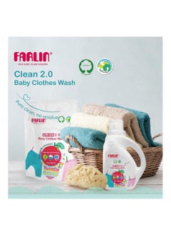 FARLIN Clean 2.0 Baby Clothes Wash With Natural Plants Eco-Friendly Cleansers - 800 ml  - Image 4