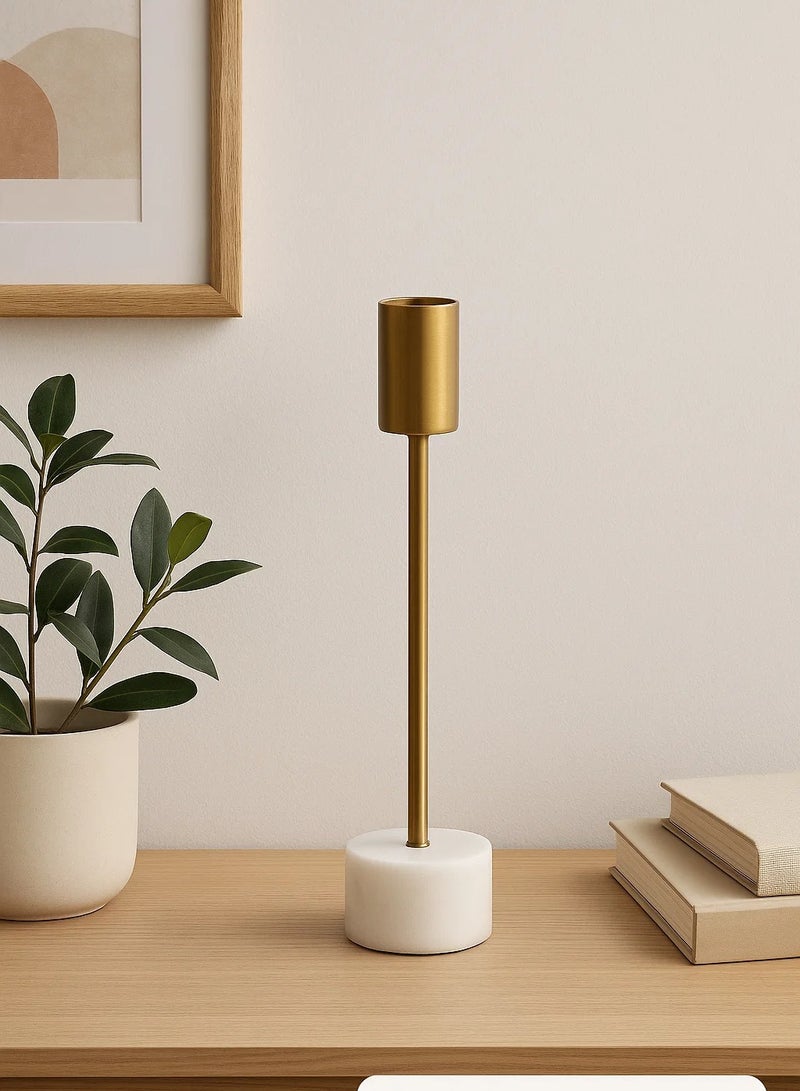 LOFT MARBLE,CANDEL HOLDER,D6XH27CMS,GOLD,METAL-181407 - Image 2