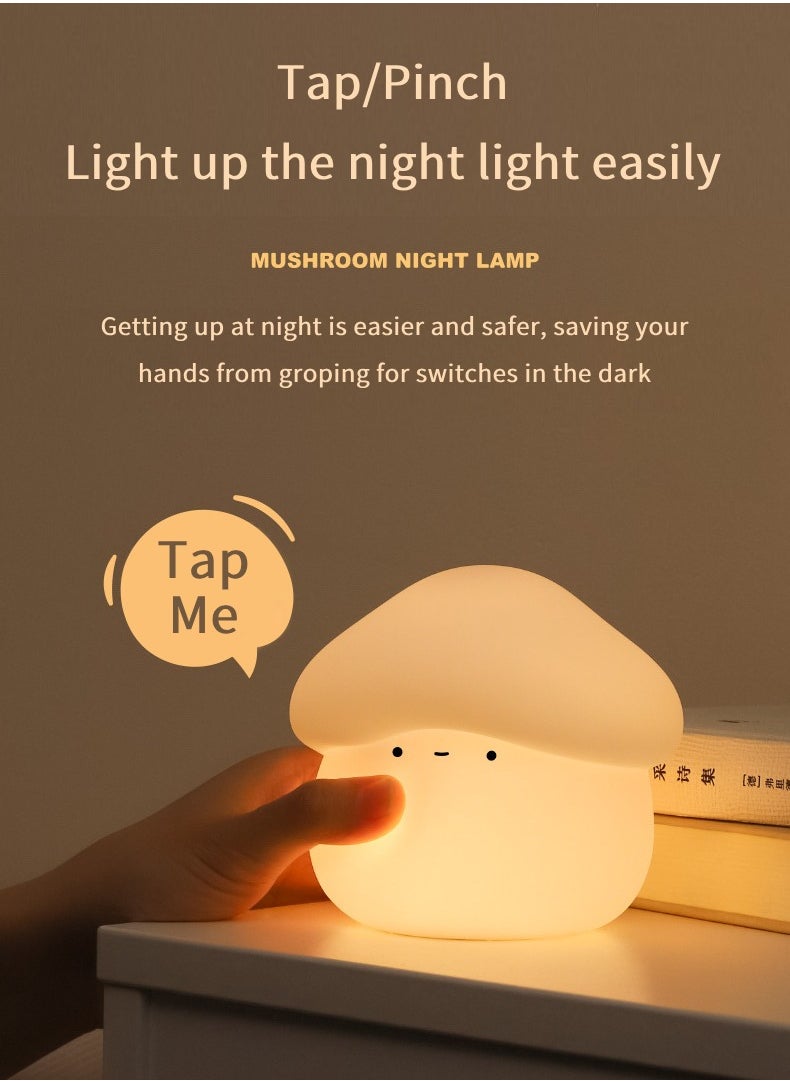 Night Light for Kids, Baby Night Light Lamp for Kids Room Girls Warm Night Light, Silicone Squishy Soft Rechargeable Cute Mushroom Night Light, Small Birthday Gift - pzsku/ZF10A10FE7E7EF99B3A88Z/45/1741712530/f68dca9f-9689-4d38-8320-82400ad3a4ba