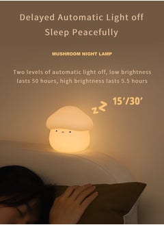 wanyi Safe Silicone Night Light for Kids Squishy & Soft Mushroom Lamp, Easy-Touch Control, Rechargeable Baby Night Light for Nursery,Cute Birthday Gift  - Image 4