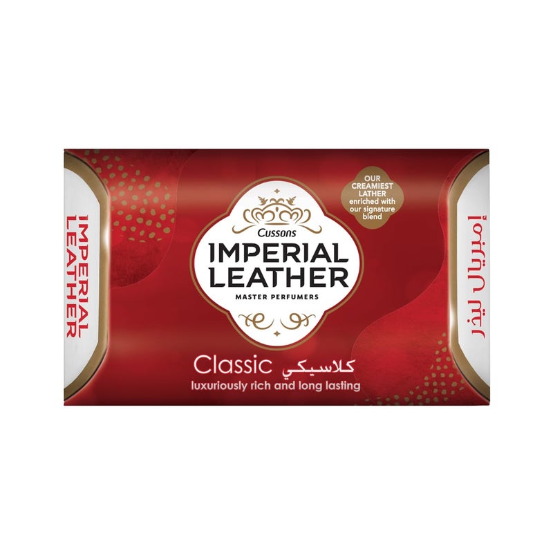 Cussons Imperial Leather Soap 125 g Classic bathing bar, rich creamy lather, long-lasting fragrance, (pack of 6)