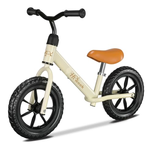 HAWEEK Toddler Balance Bike for 35 Year Old12 No Pedal Balance Bike for Kids 24 Year Old Boys GirlsToddler Training Bike Ride On Toys Birthday Gift for 13Beige - Image 1