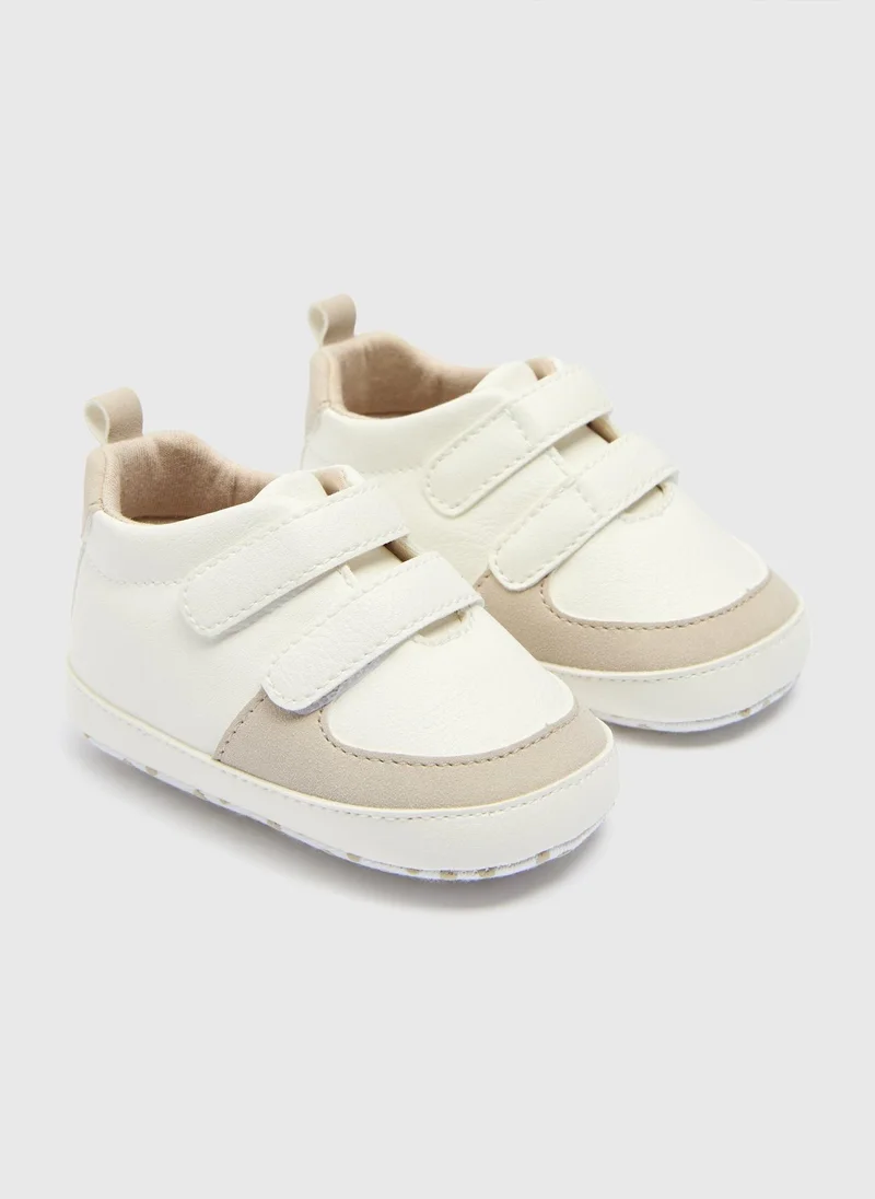 Matalan Baby White Double Strap Trainers
