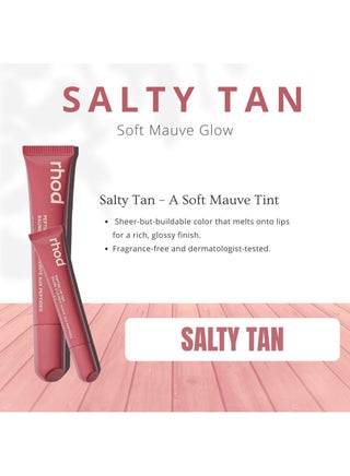 Peptide Lip Tint – Sheer Buildable Hydrating Lip Color with Shea Butter, Peptides & Vitamin E, Fragrance-Free Glossy Lip Stain, Shade Salty Tan (Warm Medium Tan), 10ml / .3 fl oz - view 3