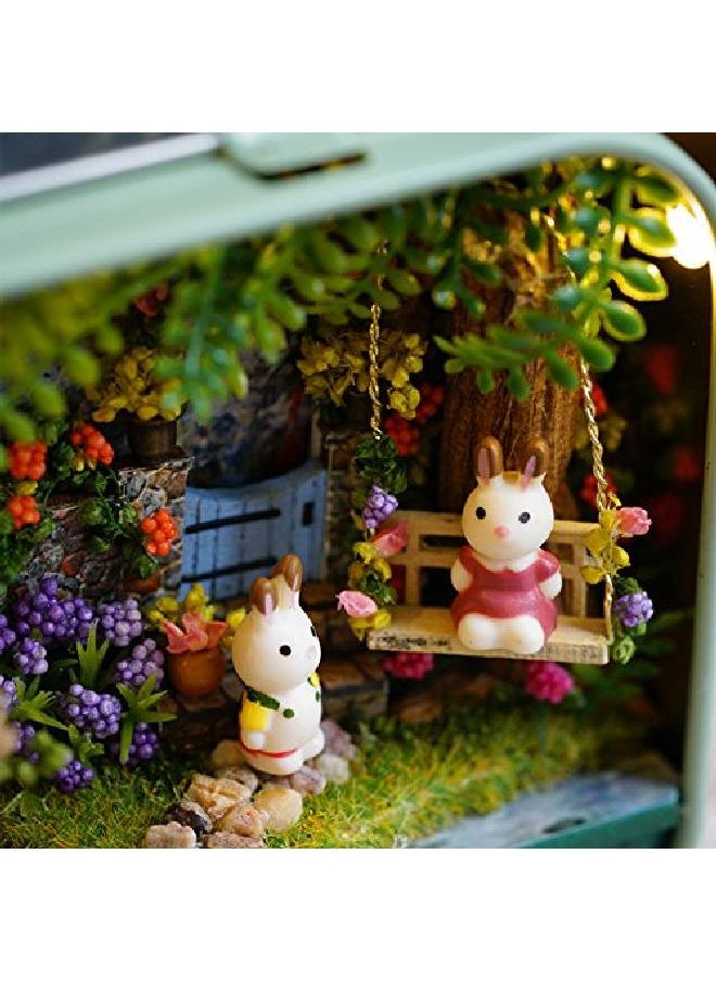MAGQOO - Magqoo 3D Wooden Dollhouse Miniature Diy Doll House Kit With Furniture,Diy Box Theater Kit (Countryside Notes) - Image 1