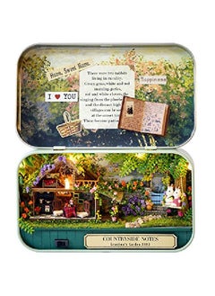 Magqoo 3D Wooden Dollhouse Miniature Diy Doll House Kit With Furniture,Diy Box Theater Kit (Countryside Notes)