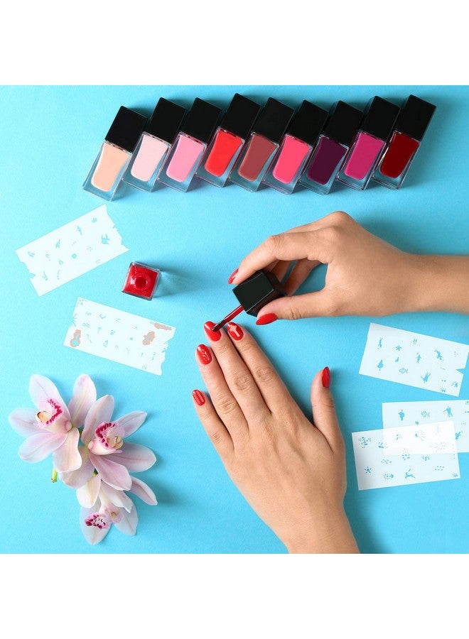 كاستم بودي آرت قوالب أظافر مخصصة لفن الجسم باستخدام مسدس الرش - مجموعة سلسلة التصميم رقم 9 تتضمن 20 قالب أظافر فردي مع 15 تصميمًا لكل منها بإجمالي 300 تصميم من السلسلة رقم 9 - Image 5