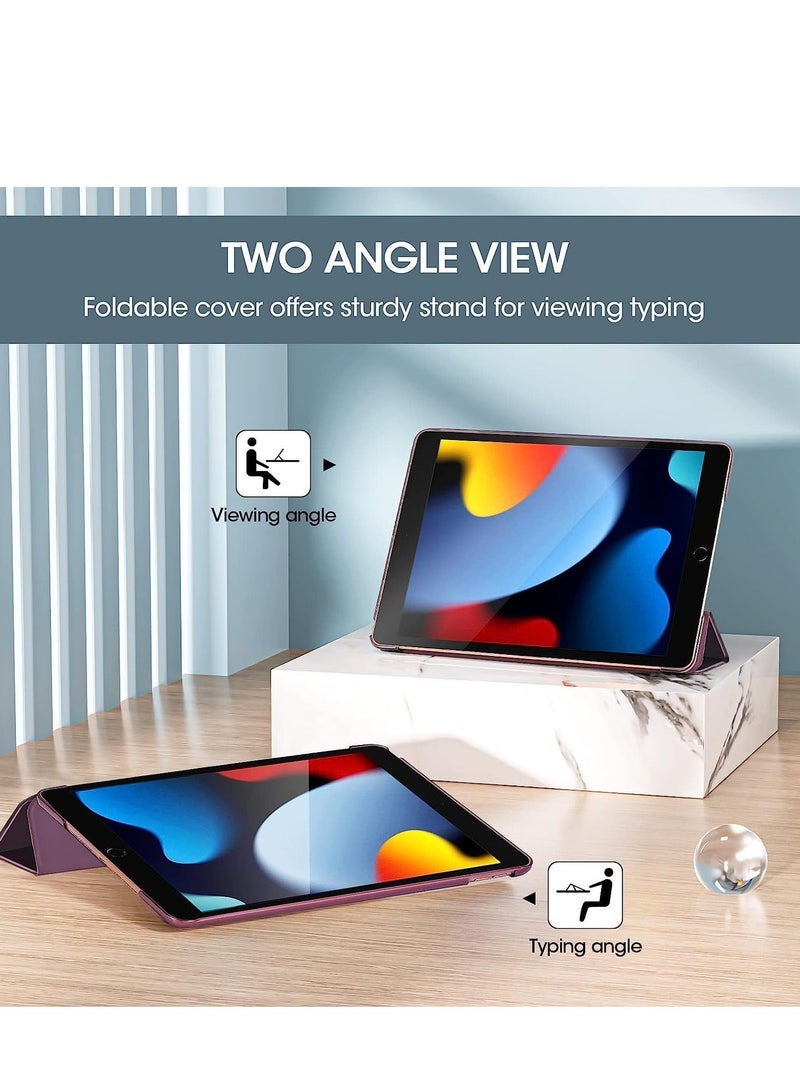 Raxoom iPad 10.2 Case - Compatible with iPad 9th Generation 2021, iPad 8th Generation 2020, iPad 7th Generation 2019 - Slim Hard Back Shell Protective Smart Cover (Purple) - Image 5