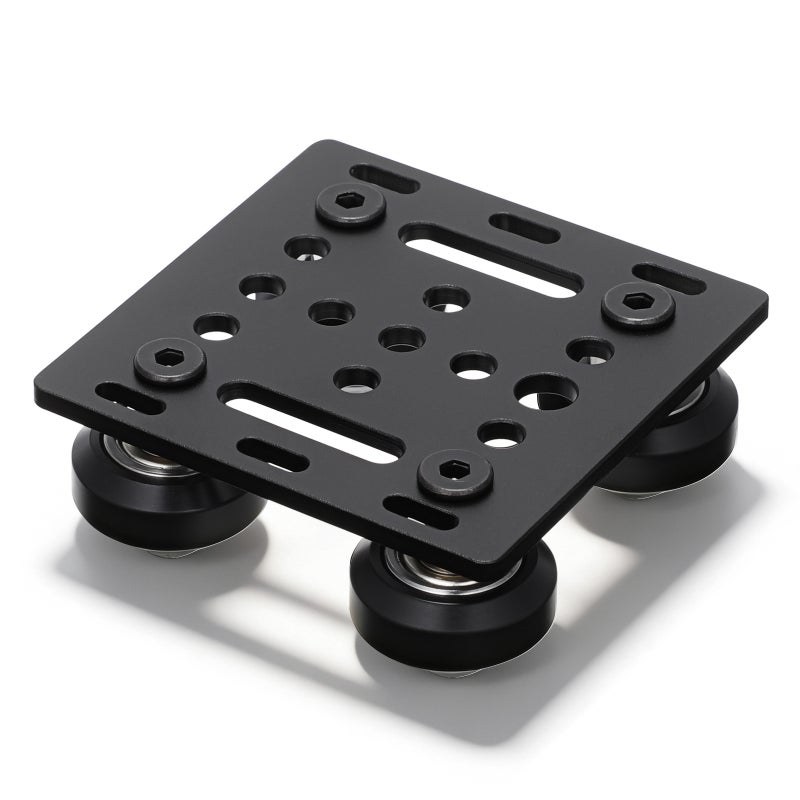 1 Set 3D Printer Parts European Standard V Gantry Plat Set Special Slide Plate Pulley for 2020 Aluminum Profiles Wheels with (Black) - Image 1