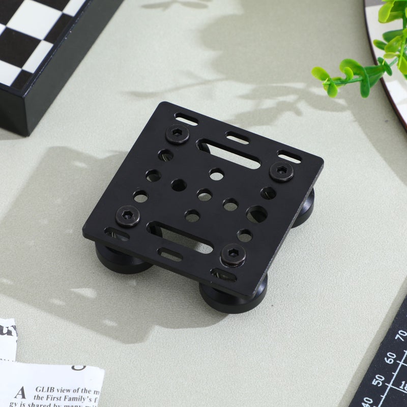 1 Set 3D Printer Parts European Standard V Gantry Plat Set Special Slide Plate Pulley for 2020 Aluminum Profiles Wheels with (Black) - Image 5