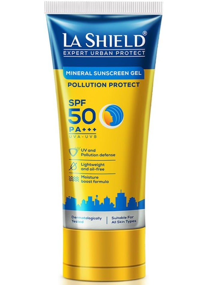 لا شيلد جل الحماية من التلوث مينيرال واقي من الشمس بعامل حماية 50 ، ابيض ، 50 جرام - Image 1