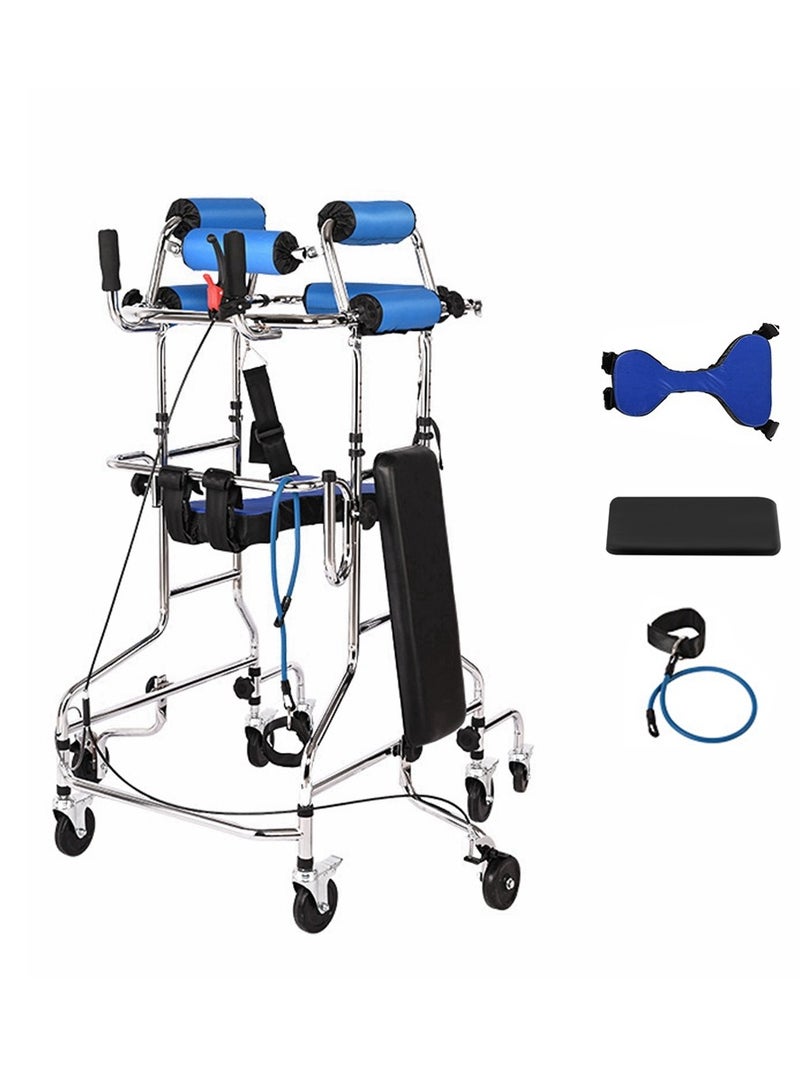 Cool Baby COOLBABY Walker For The Elderly.8-Wheel Walker. With Handbrake And Seat Cushion.Adjustable Height And Width. Anti-Rollover And Anti-Backflip. Lower Limb Auxiliary Training Walker - Image 1