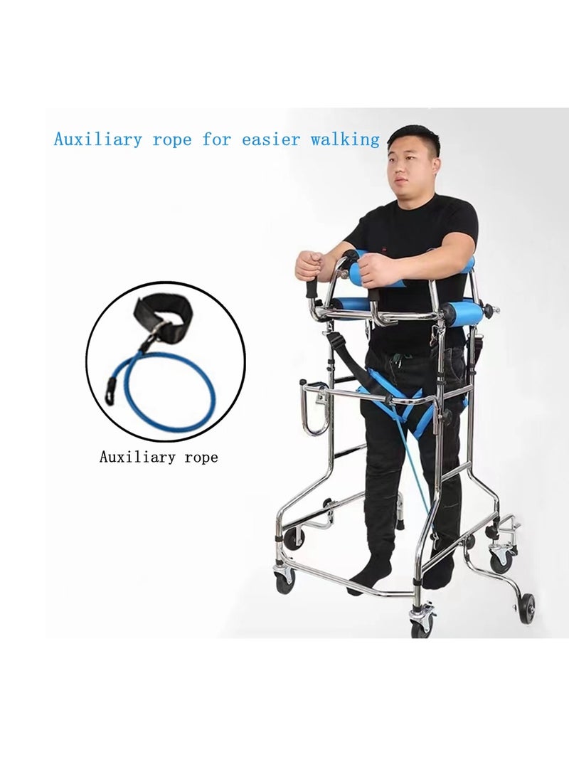Cool Baby COOLBABY Walker For The Elderly.8-Wheel Walker. With Handbrake And Seat Cushion.Adjustable Height And Width. Anti-Rollover And Anti-Backflip. Lower Limb Auxiliary Training Walker - Image 4