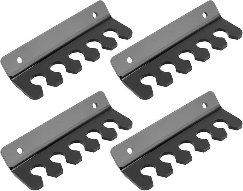 Black Acrylic Cable Holder Clamp Set With 5 Slots For Home Office Management - Image 3