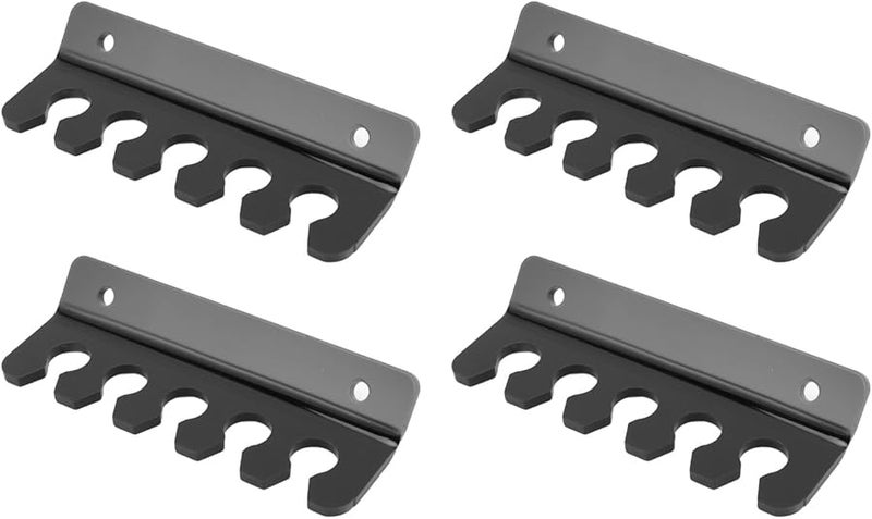 Black Acrylic Cable Holder Clamp Set With 5 Slots For Home Office Management - Image 5