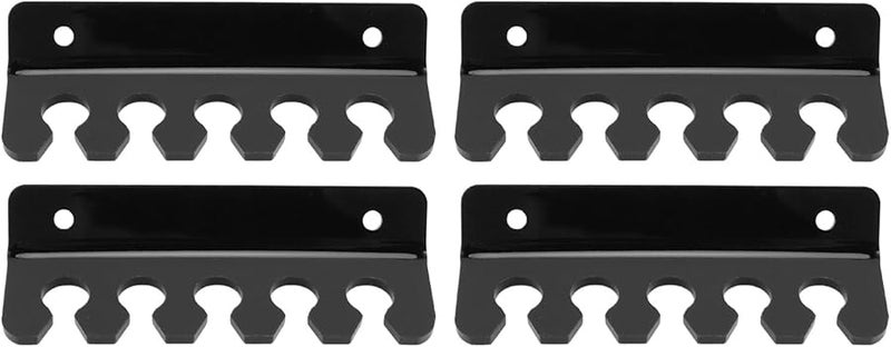 Black Acrylic Cable Holder Clamp Set With 5 Slots For Home Office Management - Image 2