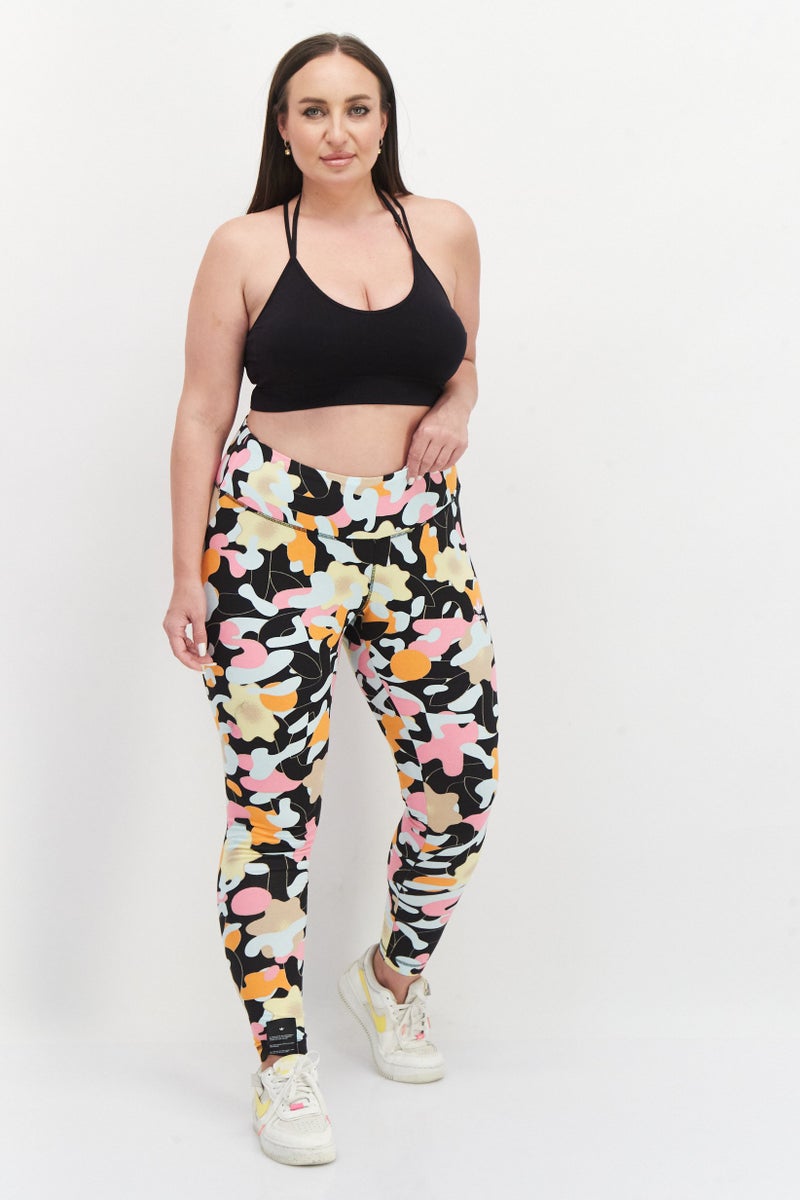 adidas Originals Women Plus Size Sportswear Fit Training Leggings, Black Combo - Image 3