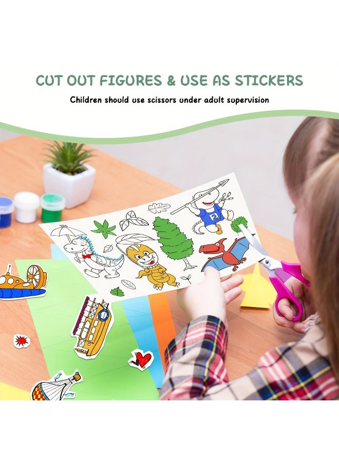 Creative Doodle & Coloring Roll for Kids – 300/600CM Expandable Graffiti Paper with Various Themes (Princess, Dinosaur, Transportation) – Ideal for Developing Creativity & Motor Skills – Watercolor Compatible – Perfect Gift for Holidays, Christmas, Halloween & New Year  - Image 4
