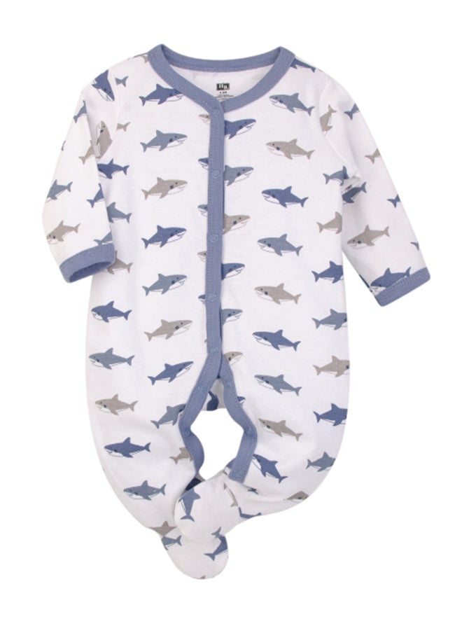 hudson baby Baby Layette Set 3 Piece Sharks, 3 - 6 Months  - Image 3