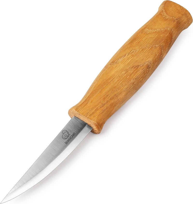BeaverCraft Wood Carving Knife C4 3.14" Whittling Sloyd Knife for Roughing - Spoon Carving Tools for Beginner to Pro Carver - Whittling Knives for Woodworking - Image 1
