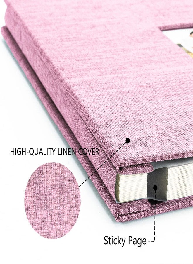Aenbuslm Photo Album Self Adhesive Pages for 4x6 5x7 8x10 Pictures Magnetic Scrapbook Photo Albums with Sticky Pages Books with A Metallic Pen for Baby Wedding Family 11x10.6 Pink 40 Pages - Image 3