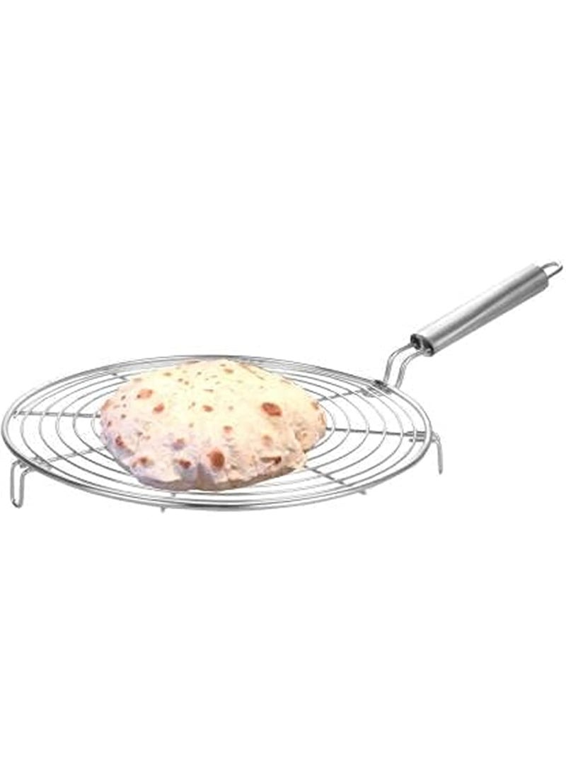 Entisia Entisia Jalebi Shaped Roaster Jali Small Kitchenware Wire Roaster with Handle Stainless Steel Barbecue Grill Jali for Roasting Papad Roti Paneer Tandoor Net Jali Chapati Toast Roaster 10  - Image 3