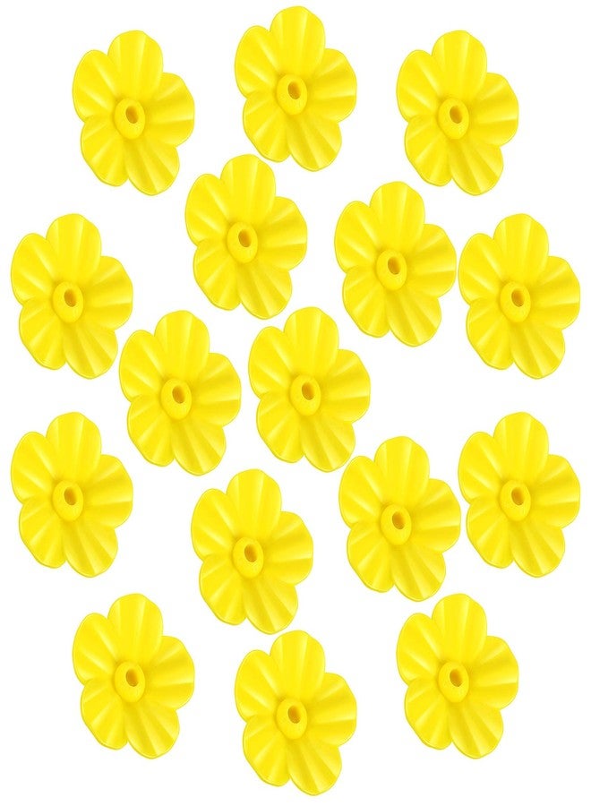 Patelai Hummingbird Feeders Replacement Flowers, Feeding Ports Replacement Bird Feeder Replacement Parts for Hummingbird Feeder Hanging Feeder (Yellow,16 Pieces) - Image 1