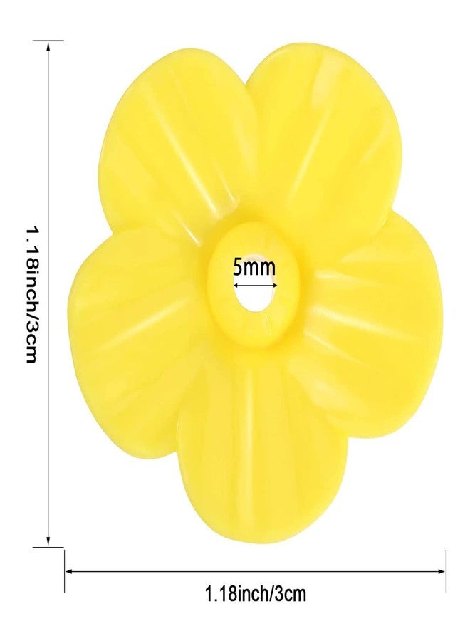 Patelai Hummingbird Feeders Replacement Flowers, Feeding Ports Replacement Bird Feeder Replacement Parts for Hummingbird Feeder Hanging Feeder (Yellow,16 Pieces) - Image 2
