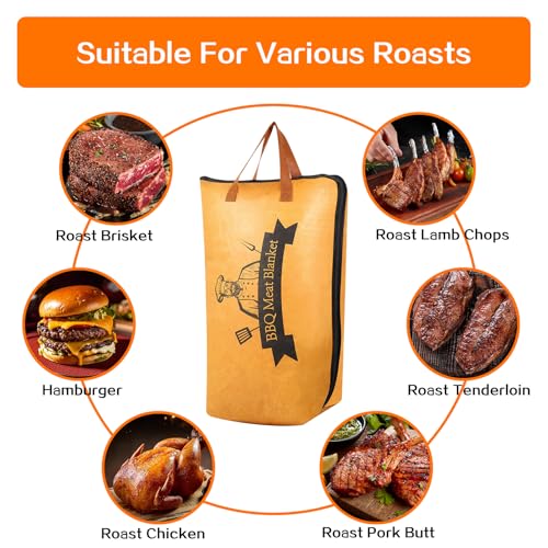 Concons BBQ Blanket for Resting Meat, Meat Resting Blanket for Grilling Accessories, Reusable Smoker Grilling Meat Insulated Resting Bag, BBQ Accessories for Large Brisket, Gifts for Men, Dad, Christmas Gifts - Image 5