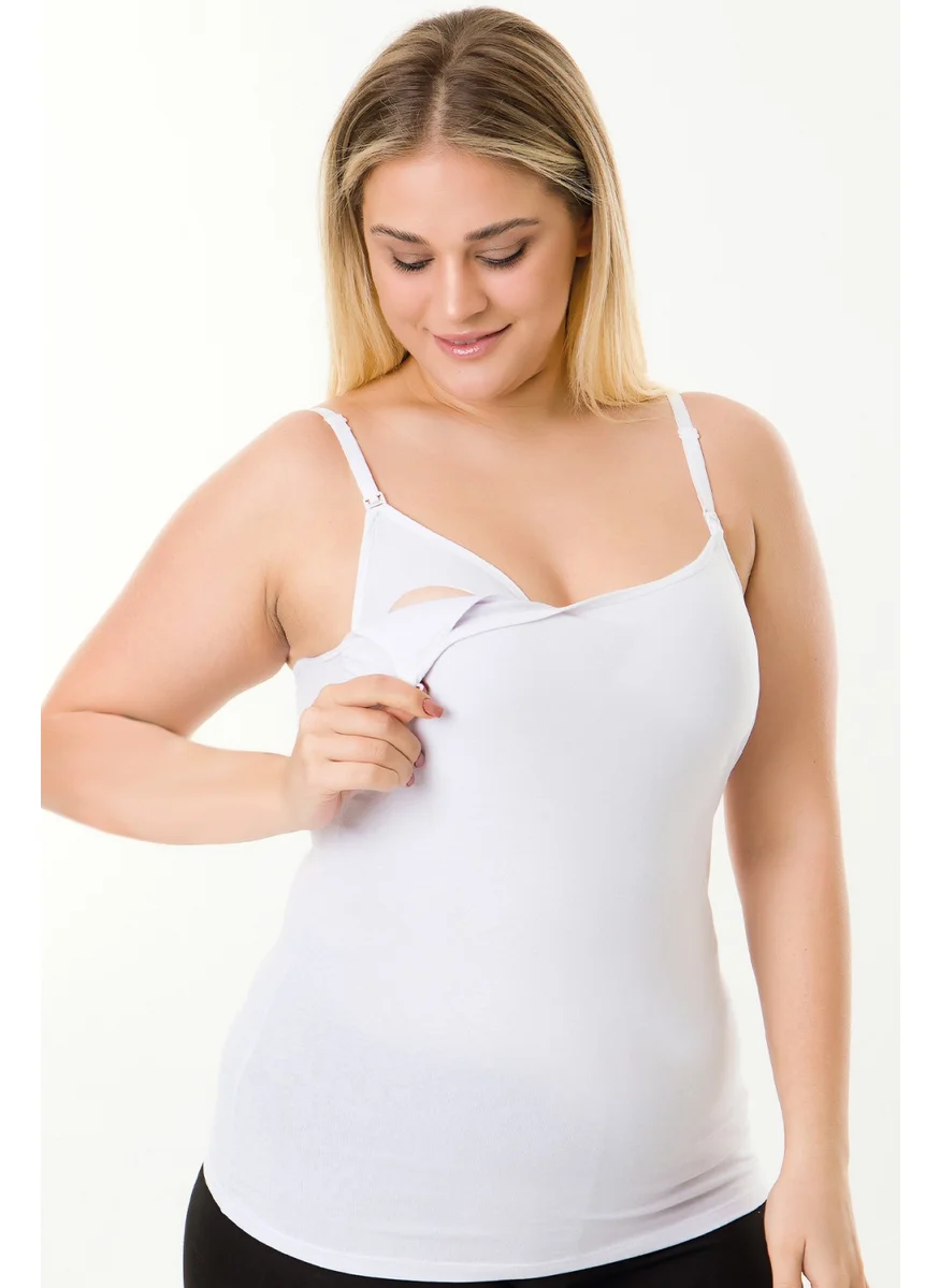 بارلانجري Nursing Tank Top Lined White