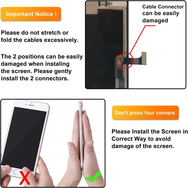 LL TRADER Screen Replacement for iPhone 15 pro max 6.7" LCD Retina FHD Display COF Touch Screen Digitizer with Repair Tool Kits, Waterproof Tape, Screen Protector (Truetone programable) for USA 2025 - Image 5