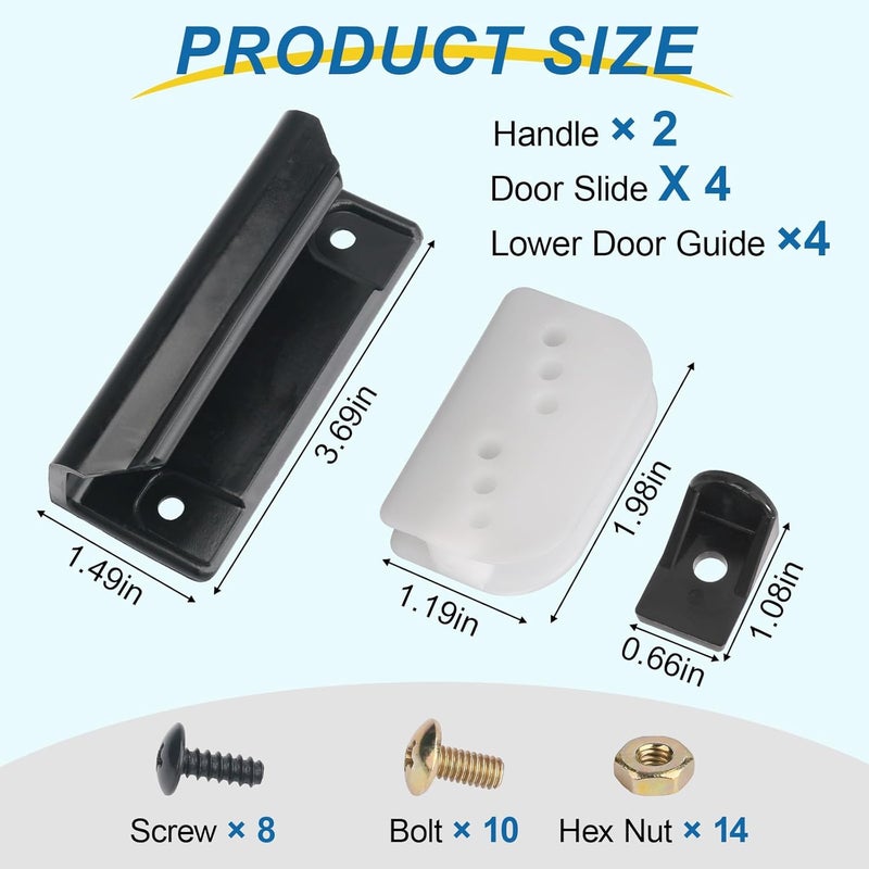 EAORBD Dk100-A Door Tune-Up Kit for Arrow Shed Storage Products, Sliding Shed Doors Kit - Image 2