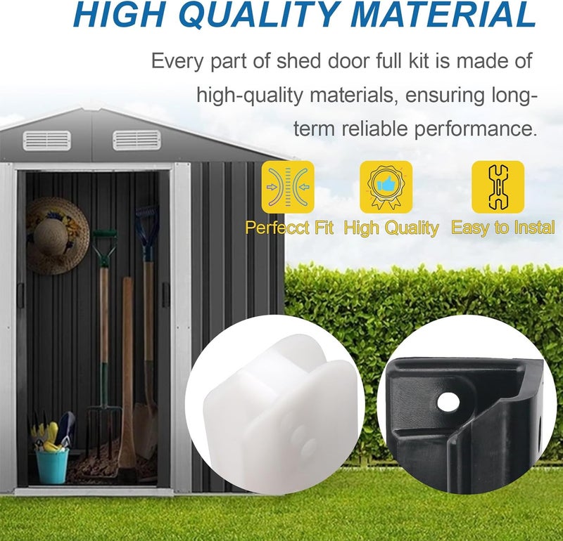 EAORBD Dk100-A Door Tune-Up Kit for Arrow Shed Storage Products, Sliding Shed Doors Kit - Image 5